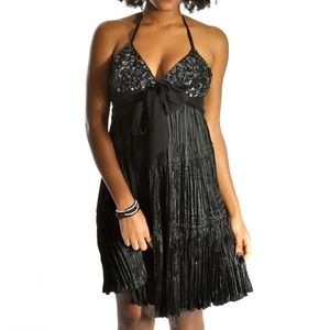 BCBG Halter Sequins Dress